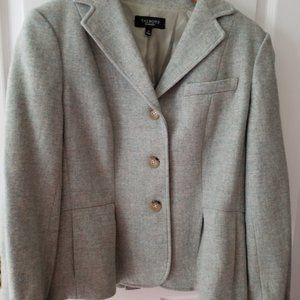 Talbots Green Tweed Blazer Size 14